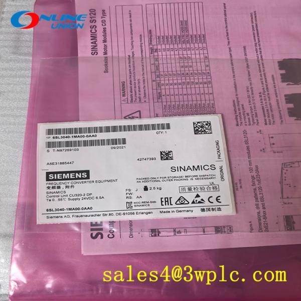 6SL3040-1MA00-0AA0 SIEMENS SINAMICS CONTROL UNIT CU320-2 DP