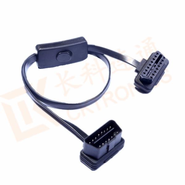 Male to Female Flat OBD 16 Pin Obd Extension Cable CK-MF08D01K