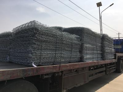 Boîte de Gabion de fil d'acier galvanisée par argent largeur de 1m - de 2m