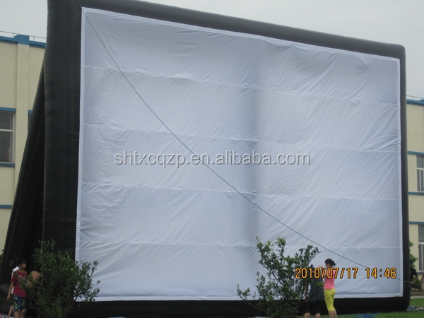 Outdoor Inflatable Advertising Screen PVC Material with Blower Waterproof Commercial Grade Movie Screen CE Certified