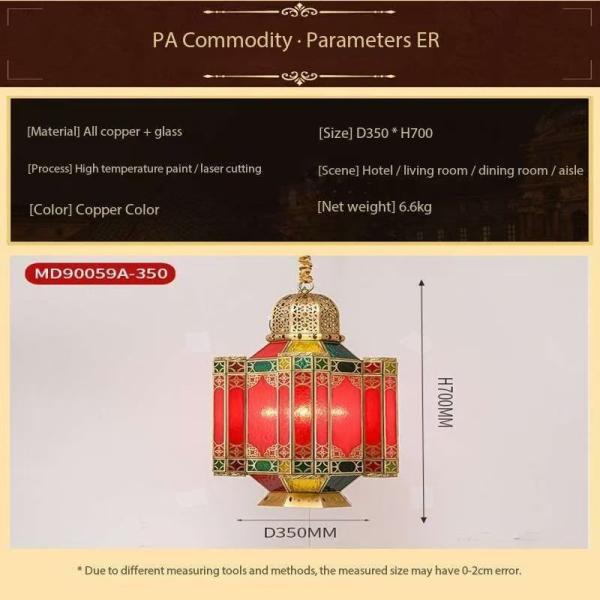 Brass Large Vintage Copper Ceiling Light For Arab Living Room