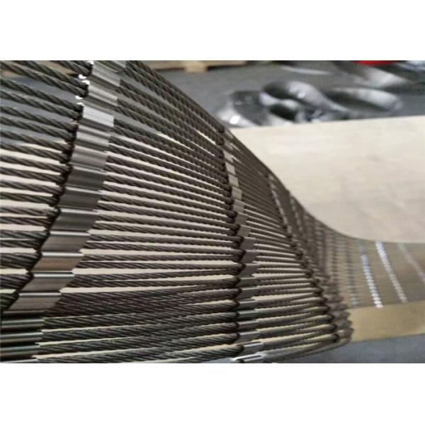 Anti Corrosion Stainless Steel Ferrule Rope Mesh For Corridor / Flyover Protection