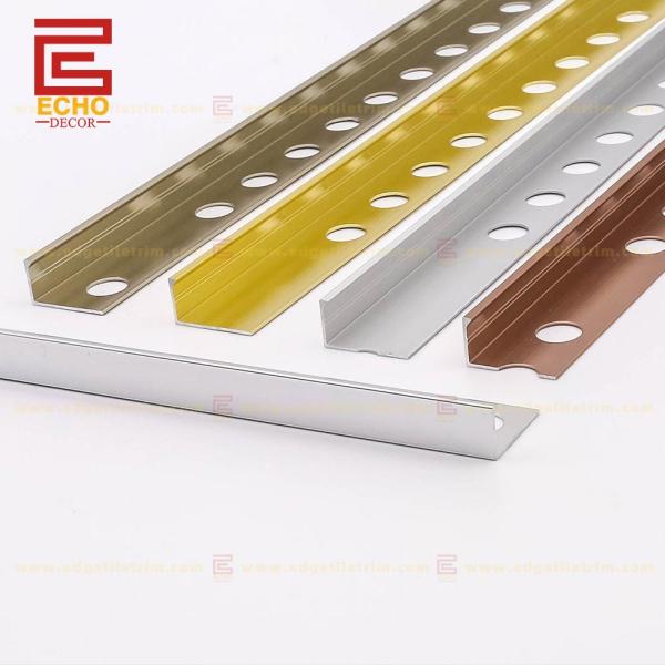 10mm Wall Tile External 90 Degree Corner Aluminum Tile Trim Gold
