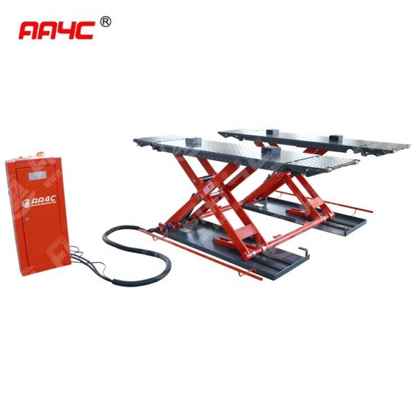 AA4C mid rise scissor lift auto lift vehicle ramp car lift 1M high 3T capacity pneumatic unlock  AA-TCL3100