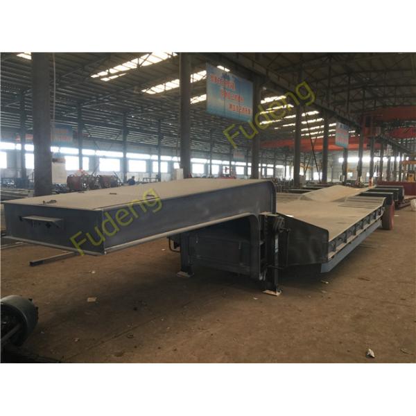 Gooseneck semi lowbed trailer for sale 50 ton excavator transportation