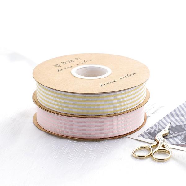 2.5CM Cake Shop Flower Ties Ribbons Flower Bouquet Gift Packaging Stripes Ribbons
