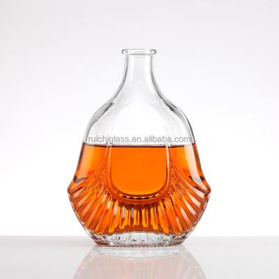 Super Flint Glass Bottle 500ml 750ml 1000ml Hot Stamping for Brandy