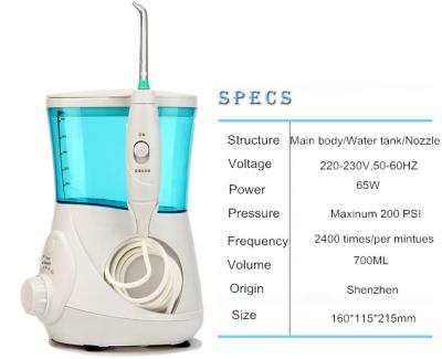 7 Multifunctional Tips for Oral Teeth and Dental Caring with 7 Nozzles Dental Care Oral Irrigatorwith 700ML Volume