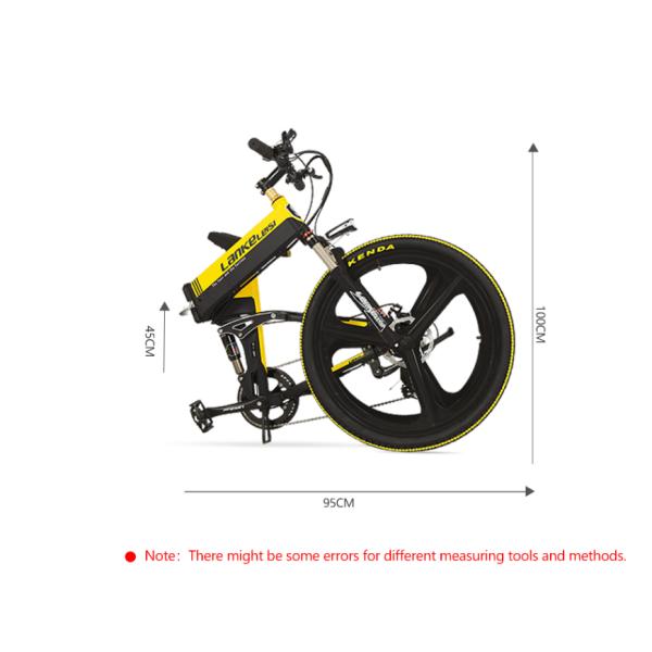 Lankeleisi Foldable Electric Bike , 26 Inch Electric Mountain Bike 400W Motor