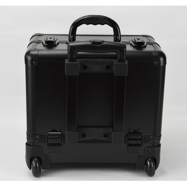 Черный небольшой свертывая размер 360 * 250 * 360mm случая вагонетки макияжа/алюминиевая Pro коробка макияжа