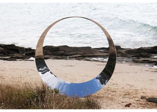 Escultura exterior de aço inoxidável moderna do ODM para a paisagem