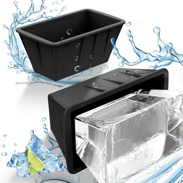 Fabricant de blocs de glace en silicone de 2 kg pour la maison plus épais Grand plateau à glaçons réutilisable Athlètes accessoires de plongée à froid Fabricant de glace sans BPA