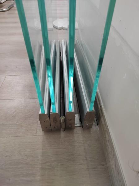 Tempered Glass Aluminum Bifold Patio Doors With Thermal Break Profile