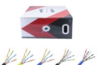Rollo de cable de PVC con chaqueta Cat6a 24AWG 500m Rollo de cable de red Cat6 sin blindaje