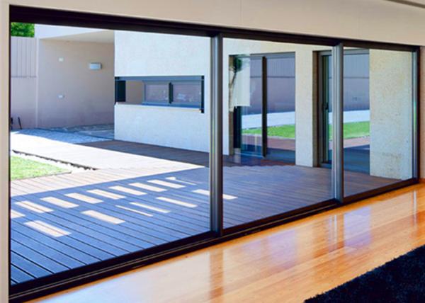 AS2047 Aluminum Glass Sliding Door With 85 Series Aluminum Frame And Frosted Glass