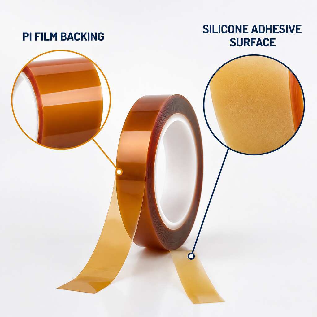 Polyimide Tape with Silicone Adhesive (PI Silicone Tape / High-Temperature PI Tape / PCB Solder Masking Tape) – Heat-Resistant PCB Masking and Electrical Insulation