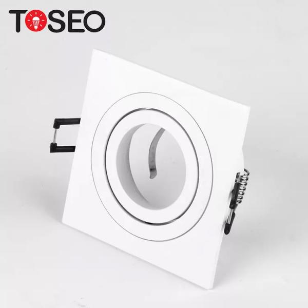 O quadrado de Downlight do escritório Recessed Gu10 ajustável de alumínio fundido branco