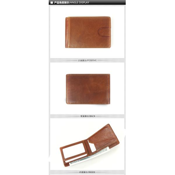 Newest Fashinable 100% Genuine Leather Men Wallet with Zip Coin Pocket and Customize Logo
