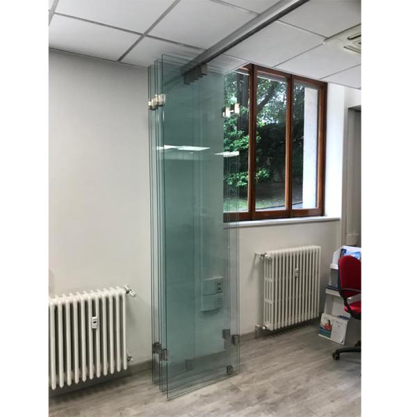 Внутренняя Frameless складывая стеклянная дверь, комната Солнца балкона сползая Bifold дверь