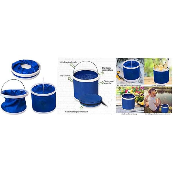 Multifunctional Outdoor Fishing Bucket Car Washing Portable Folding Collapsible Water Bucket