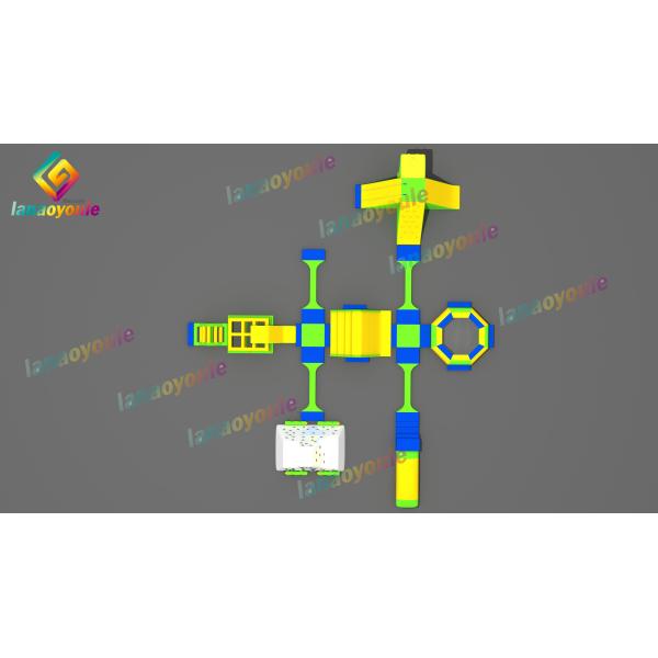 Combo Inflatable Floating Aqua Park / Inflatable Toddler Playground