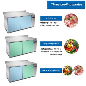 Refrigerador vertical de aço inoxidável ajustável Refrigerador superior de porta