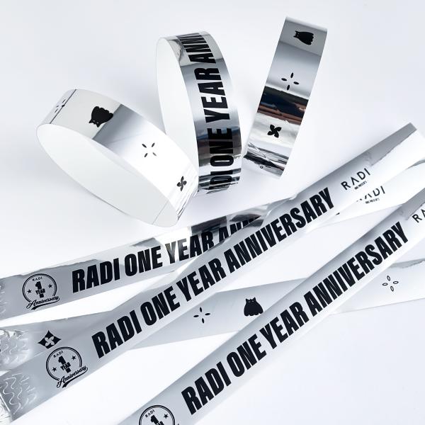 Eye-Catching Holographic Wristbands for Concerts and Parties Add Your Logo Now