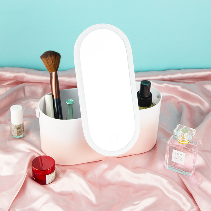 Limited Time Offer LED Beauty Case Makeup case Led Mirror Storage Travel LED Makeup Mirror Kit  Pocket Magnifying Glass