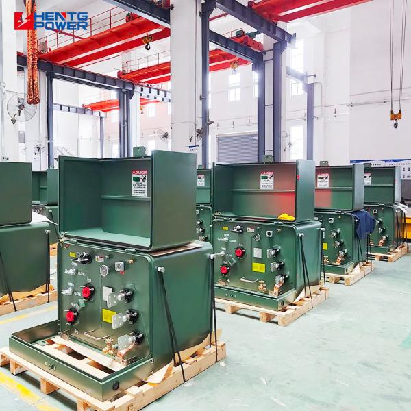 Electrical Oil Pad Mounted Single Phase Transformer 100 Kva Step Down Transformers HV