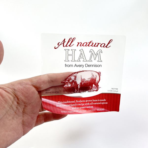 Custom Printed Food Private Label Brand Vinyl Transparent Clear Label Logo Sticker for Animal Images Medical Label