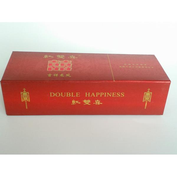 Embossing Elegant Cigar Gift Boxes Foldable Coated Paper with red
