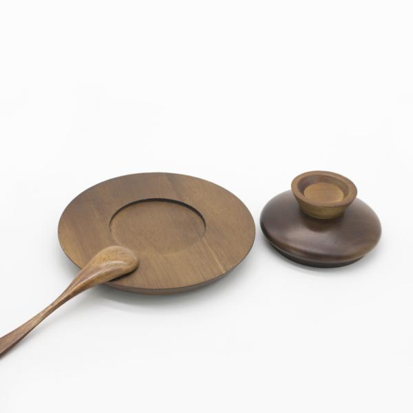 3.9 inch round bamboo Wooden Coasters for Drinks - Natural Acacia Wood Drink Coaster Set for Drinking Glasses