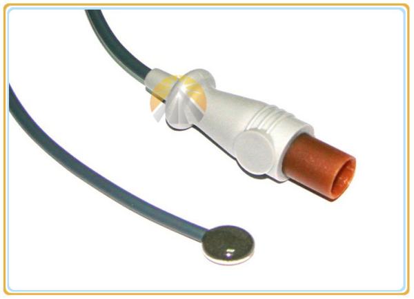 Skin Surface Medical Temperature Probe 2 Pin Plug High Flexibility Cable