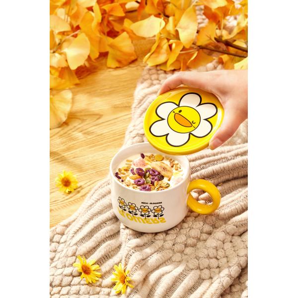 Оптовая кружка подходит для пар Дети Девочки используют керамическую кружку большой вместимости с крышкой Офис Домашний креативный кофе