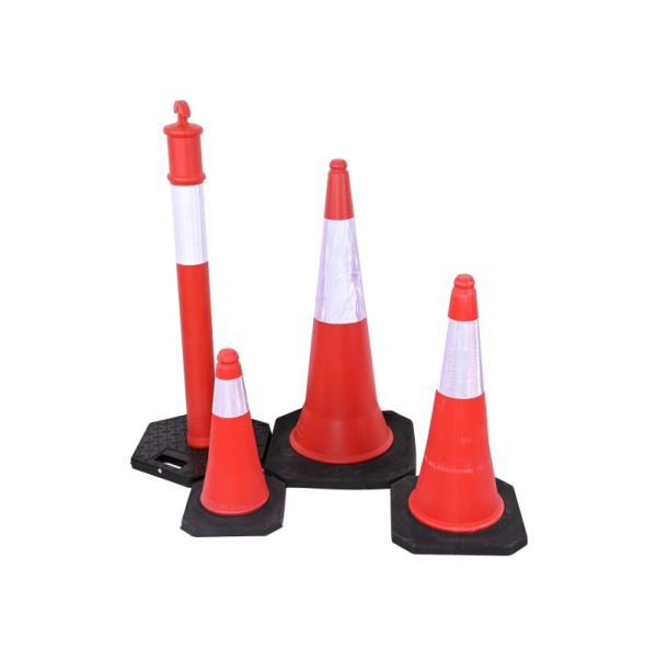50cm Laranja / Azul / Verde PVC EVA Cone Direcional de Tráfego Para Segurança Rodoviária