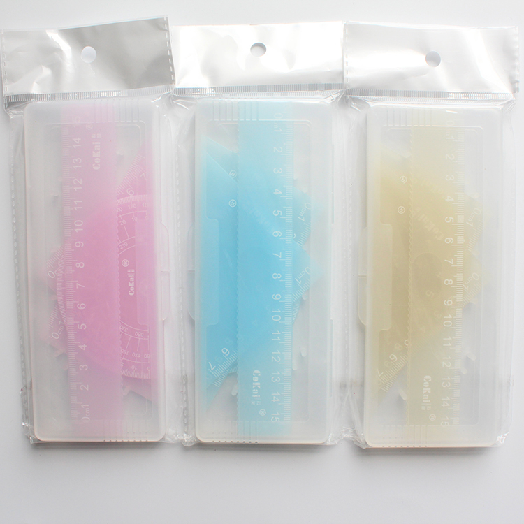 Wholesale Student High Quality Stationery Set Small Plastic Rulers For School