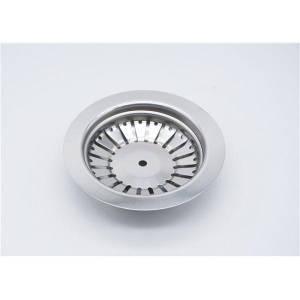 Polished Kitchen Sink Drain Stopper , SS304 Stainless Steel Sink Strainer