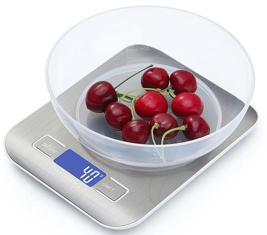 Balance électronique mini pour cuisine à domicile 5 kg de capacité écran LCD alimenté par batterie