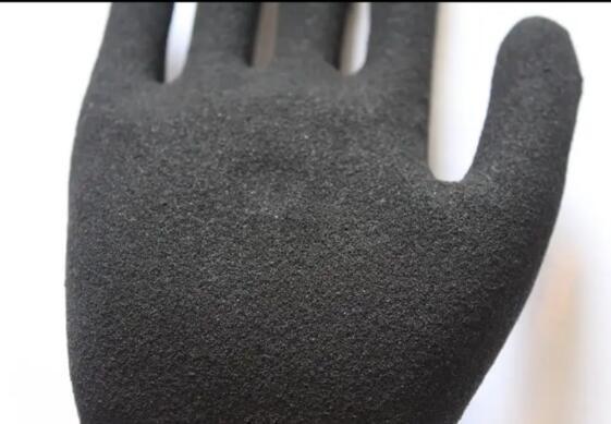 15 Gauge Nylon Spandex Liner With Sandy Nitrile Coated Safety Grip Industrial Safety Work Protection Hand Gloves