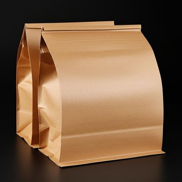 Self Adhesive Seal Brown Paper Grocery Bag Including Production Time 12-15 Days Practical for Retail Packaging and Grocery