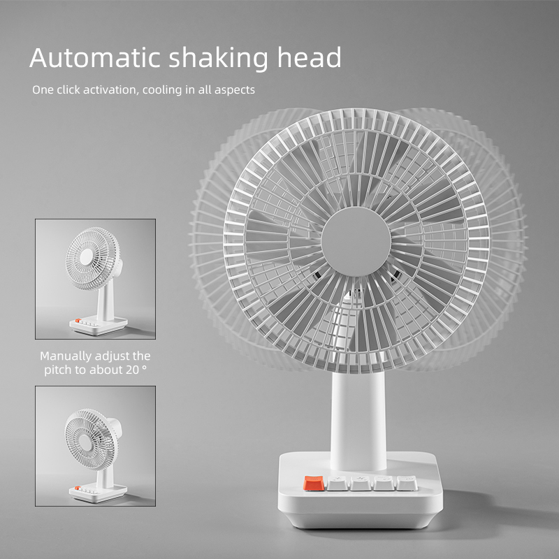 FUSMLI 2025 Usa Wholesale Supply Portable Fan 4000mah Summer Camping Desk Rechargeable Fan with an oscillating head
