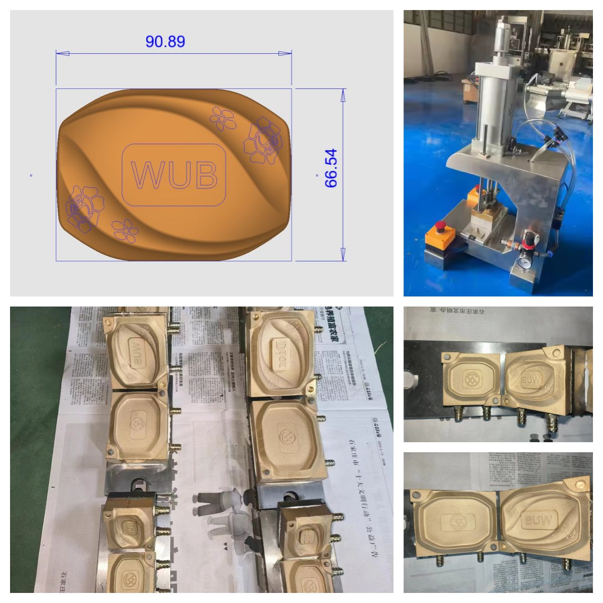 Semi-Auto Soap stamping machine – Customizable Brass Mold for Laundry and Toilet Soap Printing