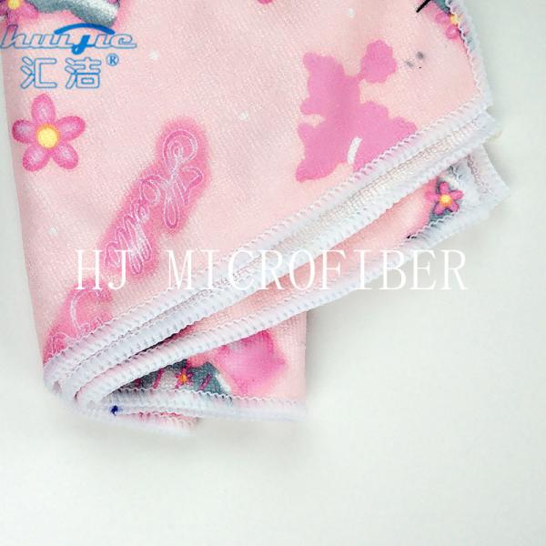 O agregado familiar quadrado da forma imprimiu o OEM de toalha de limpeza 300gsm da mão de pano de Microfiber