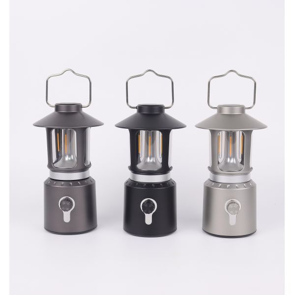 LED Light Source JSK L22 Vintage 8000mAh Camping Lantern Dual Mode 2000K 6500K Telescopic Design Garden Application