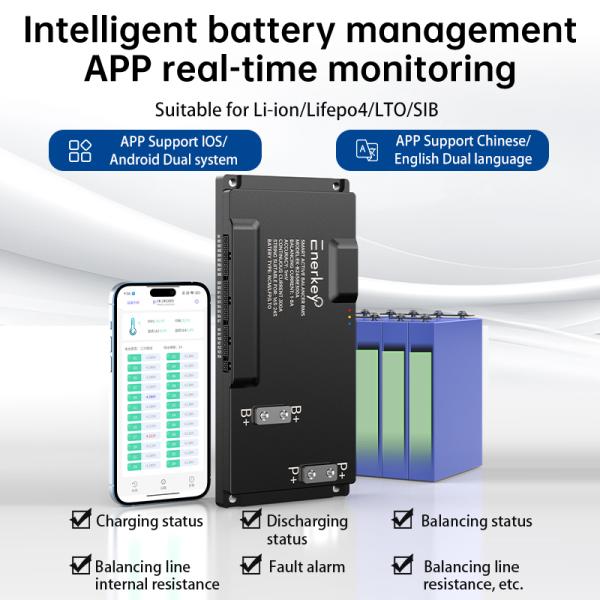 Battery Protection Board 16S-24S 200A 250A 300A BMS with 8A Active Balance BT/CAN/RS485 for Electric forklift Lifepo4 li-ion Battery