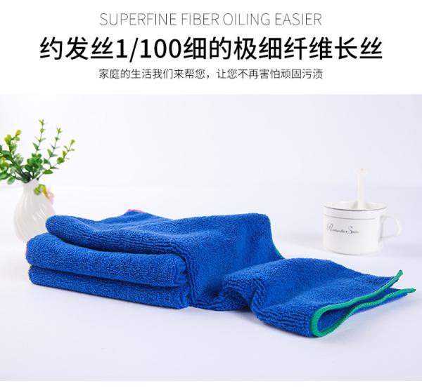 Household Reusable Glasses Cleaning Cloth Blue Color Fiber Filament Material