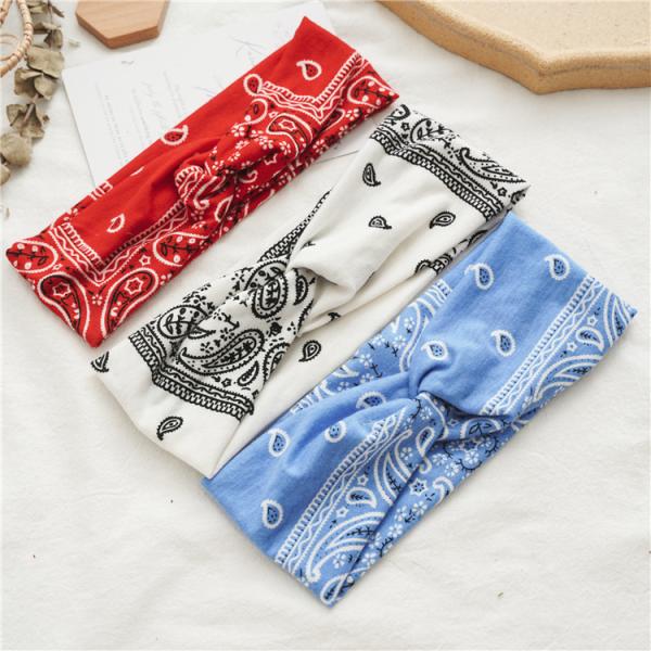 thick wide hair bands Cross knot bow elastic 6 color elastic headband for women's wiry hair accessories