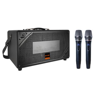 1000 Watts Portable Karaoke Machine Bluetooth Speaker Wooden USB Connection
