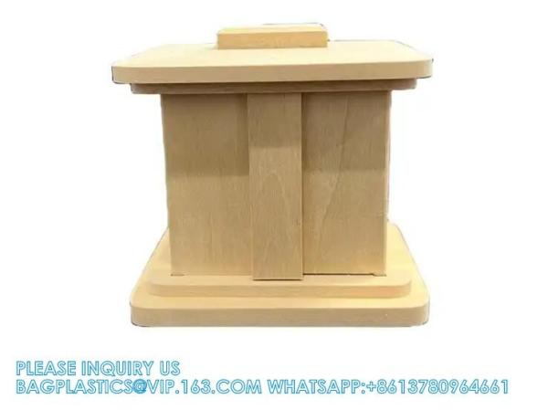Japanese Funeral Cremation Sarira Wood Vessel Sarira Wood Container Funeral Supplies With Openable Window