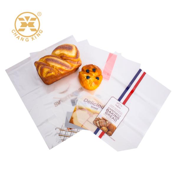 Bolsas de embalaje de pan de panadería impresas a medida bolsas de embalaje de pan para sándwich mini pastel